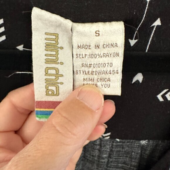 Mimi Chica Black Blouse  Size‎ Small - Picture 3 of 8